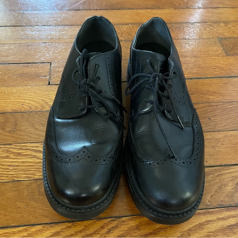 Camper Hardwood black platform Brogue Oxford Men’s 42/9